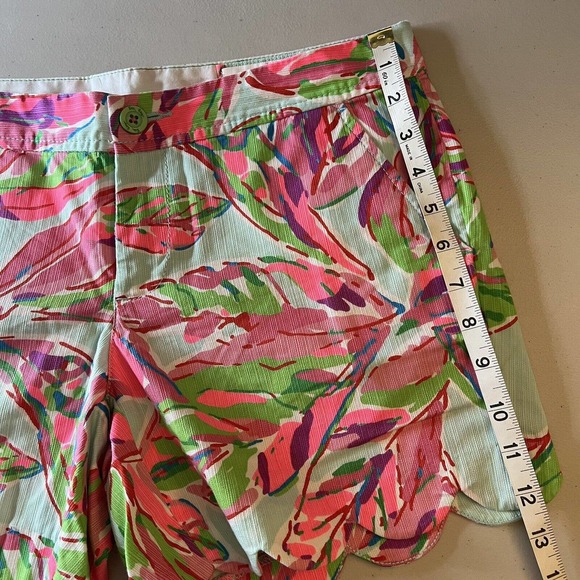 Lilly Pulitzer In The Vias Buttercup Tropical Bright Palm Shorts Womens 4 - Picture 7 of 8